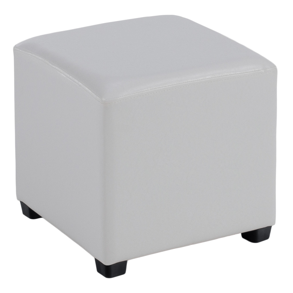 Puff, fehér textilbőr, NIKI NEW (RP)