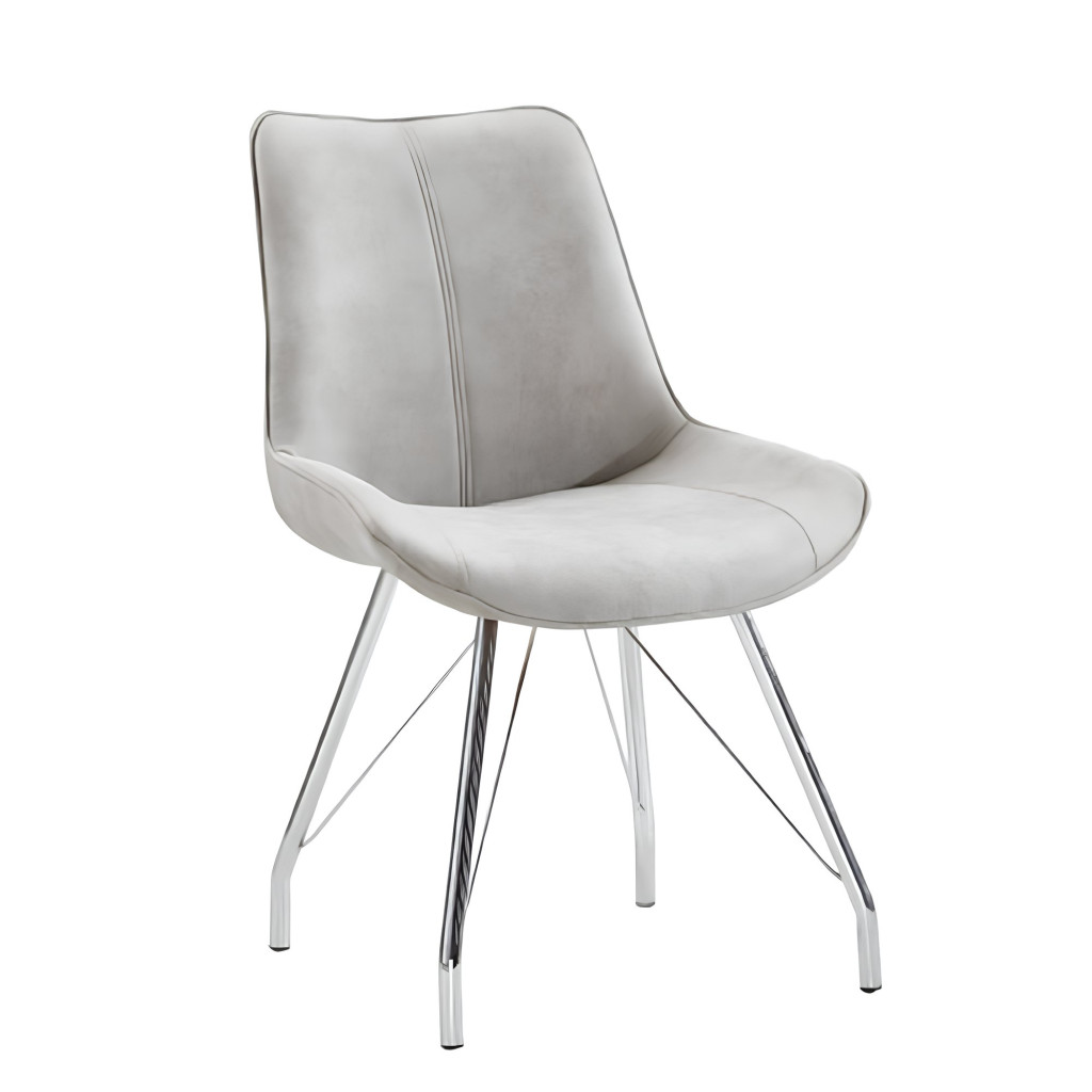 Szék, szürke/króm, MADORA (RP)