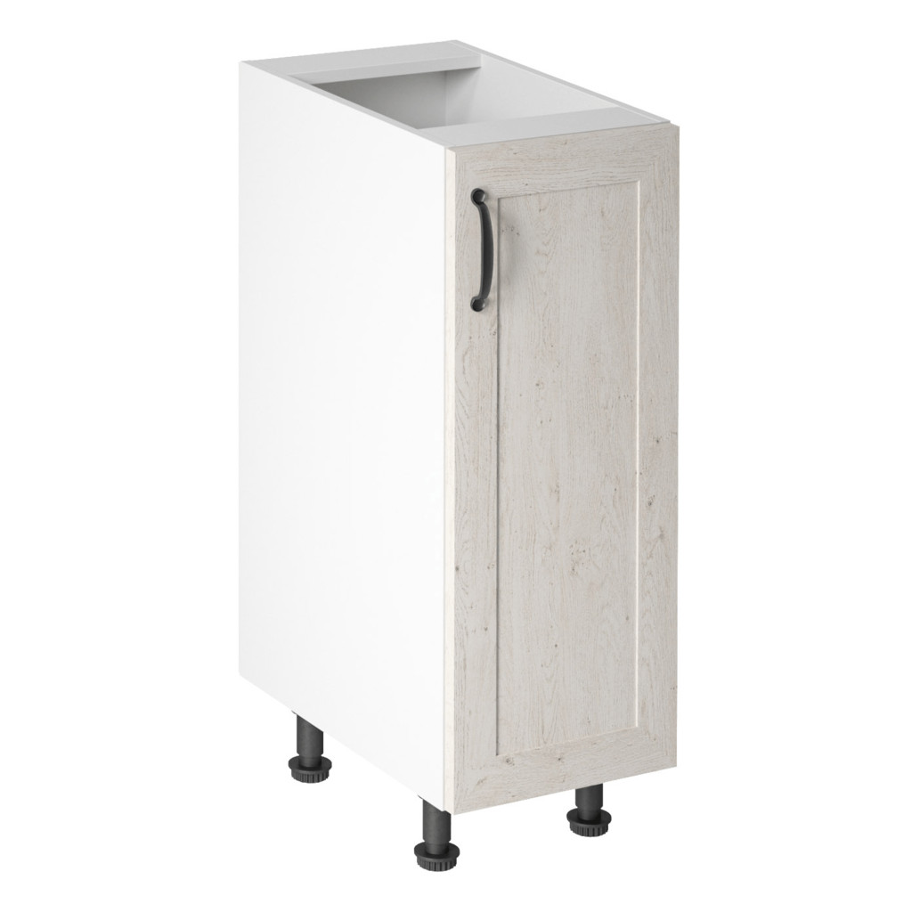 Alsószekrény, fehér/sosna északi, jobbos, ROYAL D30 (RP)