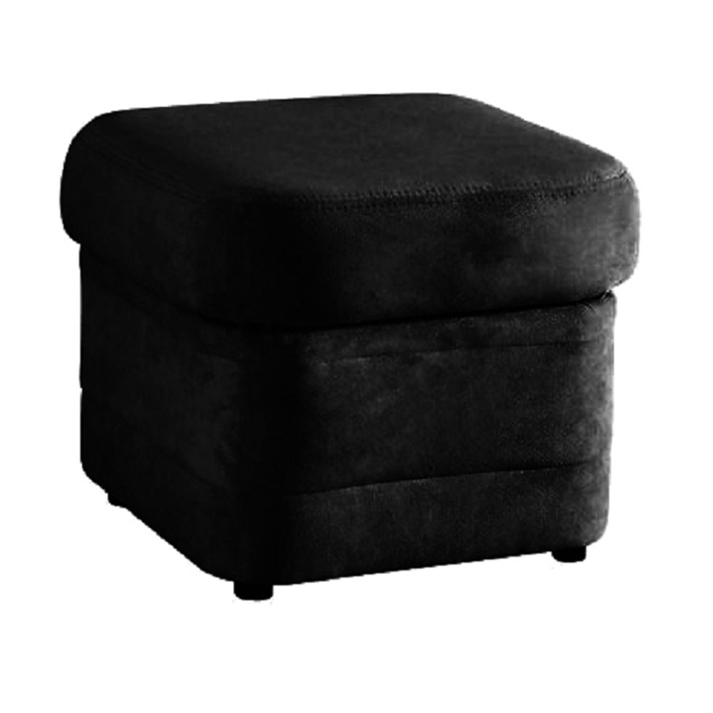 Puff, fekete ekobőr, BITER  rendelésre (RP)