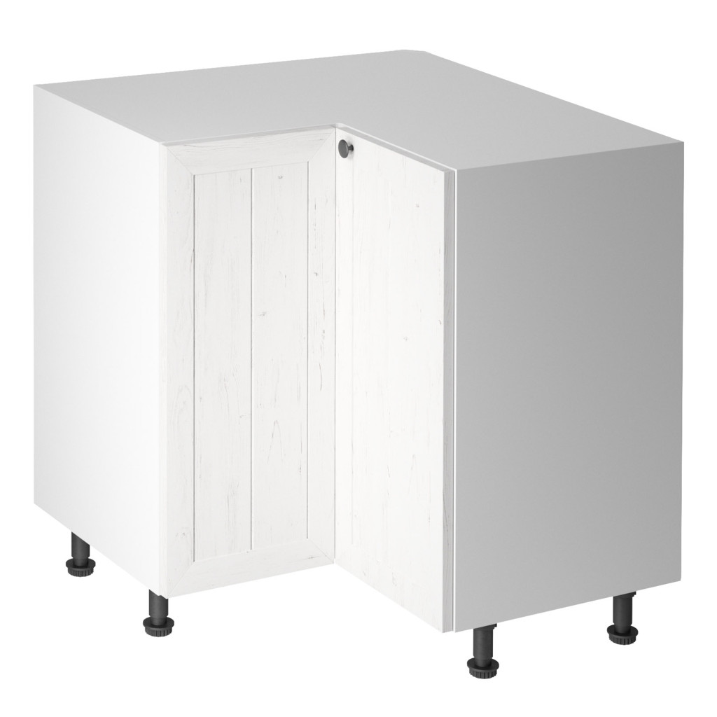 Alsó sarokszekrény D90N, fehér/sosna andersen, jobb, PROVANCE (RP)