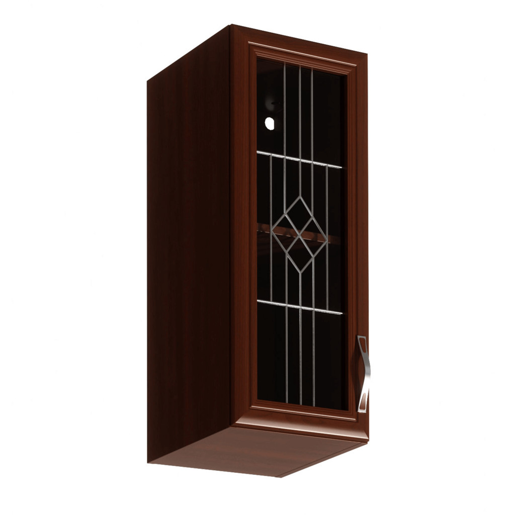 Felsőszekrény G30S üveggel, balos, dió Milano, SICILIA (RP)