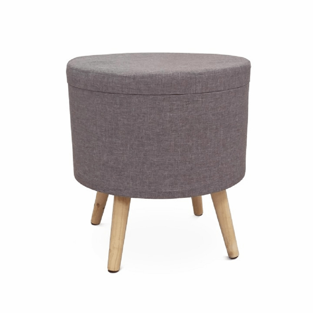 Puff rakodótérrel, szürke szövet, SAMIR (RP)