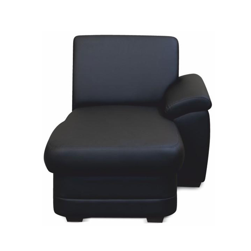 Ottomán, ökobőr fekete, jobb, BITER OTT 1B P (RP)