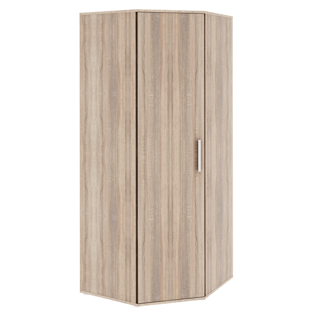 Sarokszekrény, DTD laminált, tölgy sonoma, DUNAJ TYP15 (RP)