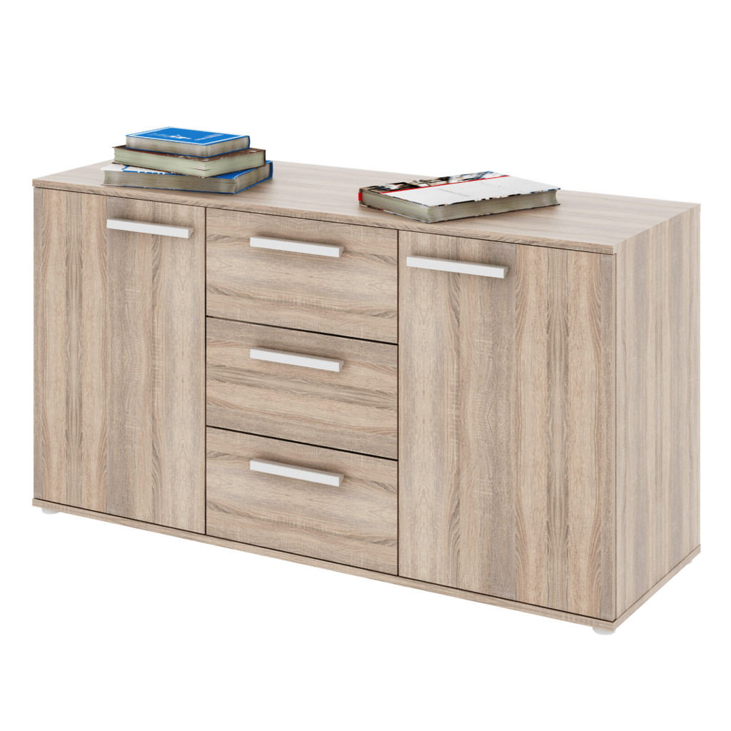 Komód, DTD laminált, tölgy sonoma, DUNAJ TYP11 (RP)