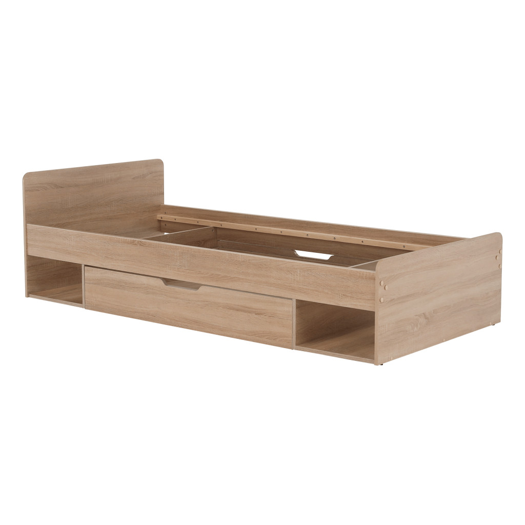 Egyszemélyes ágy 1S/90, sonoma tölgyfa, TEYO (RP)