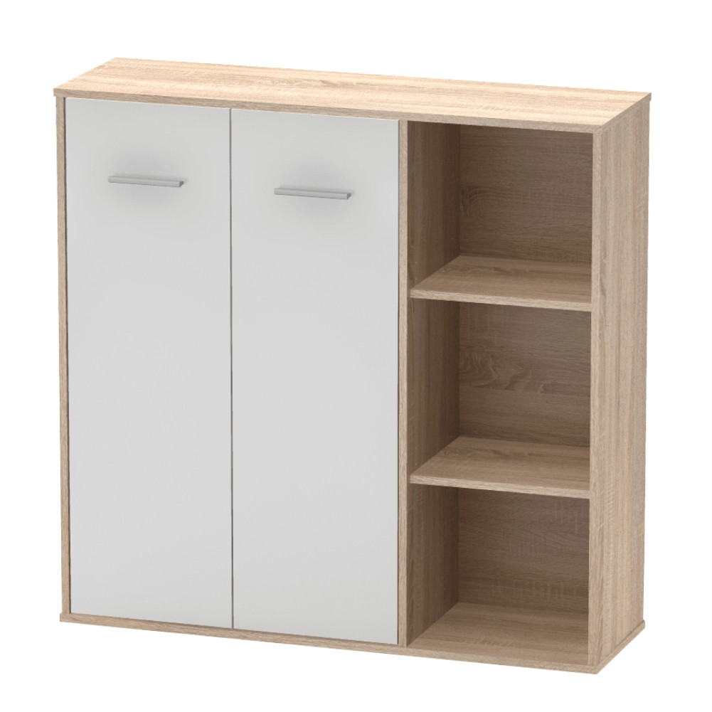 Szekrény, sonoma tölgy/fehér, MAURUS NEW MA32 (RP)