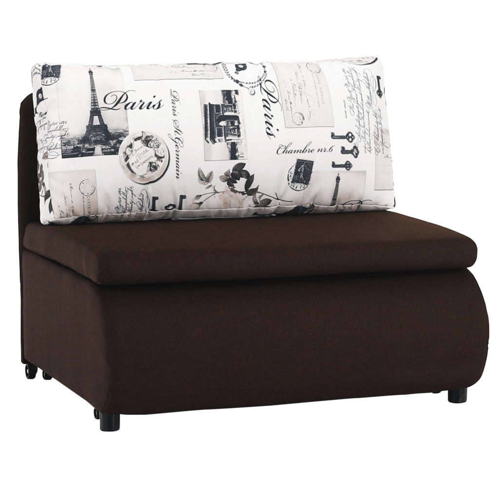 Kinyitható fotel, barna/minta, KENY NEW (RP)