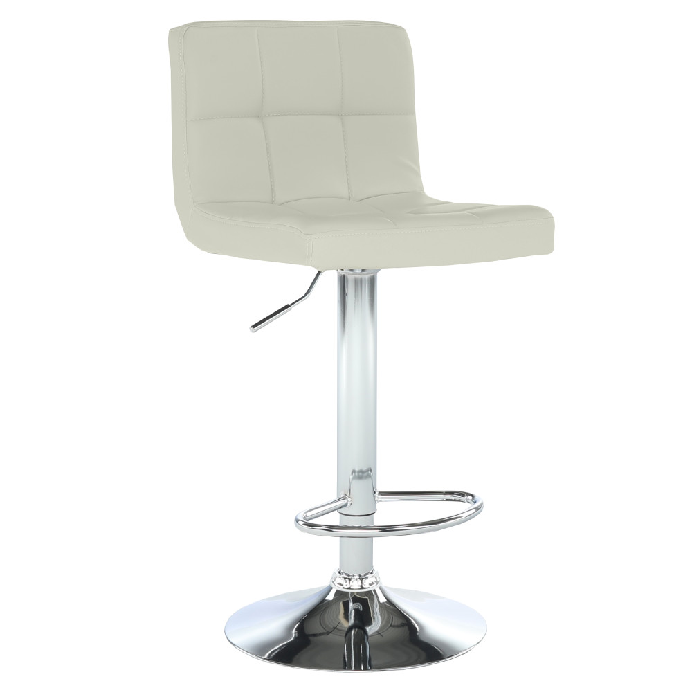 Bárszék, bézs műbőr/króm, KANDY NEW (RP)