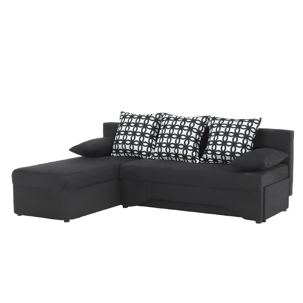 Sarokülőgarnitúra, sötétszürke mix, POLARIS NEW (RP)