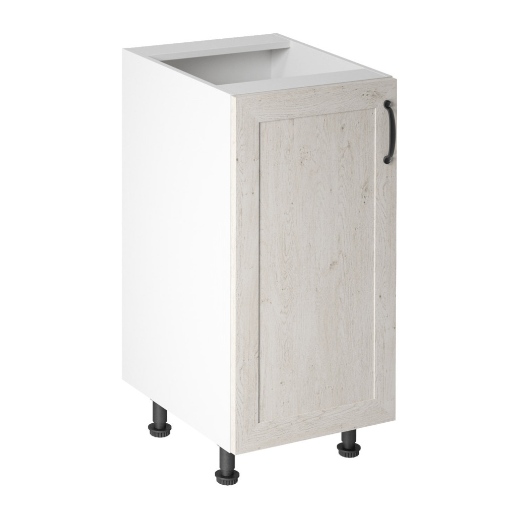 Alsószekrény, fehér/sosna északi, balos, ROYAL D40 (RP)