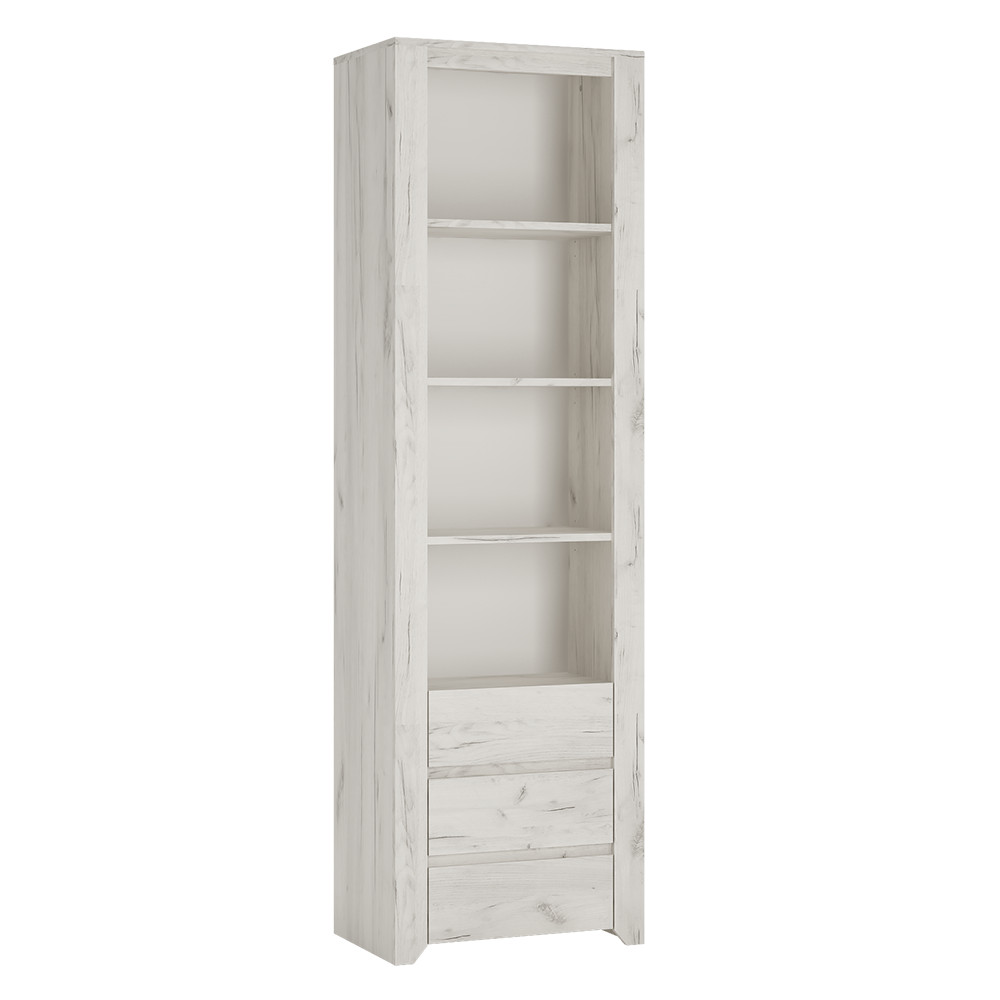 Könyvespolc typ 11, fehér craft, ANGEL (RP)