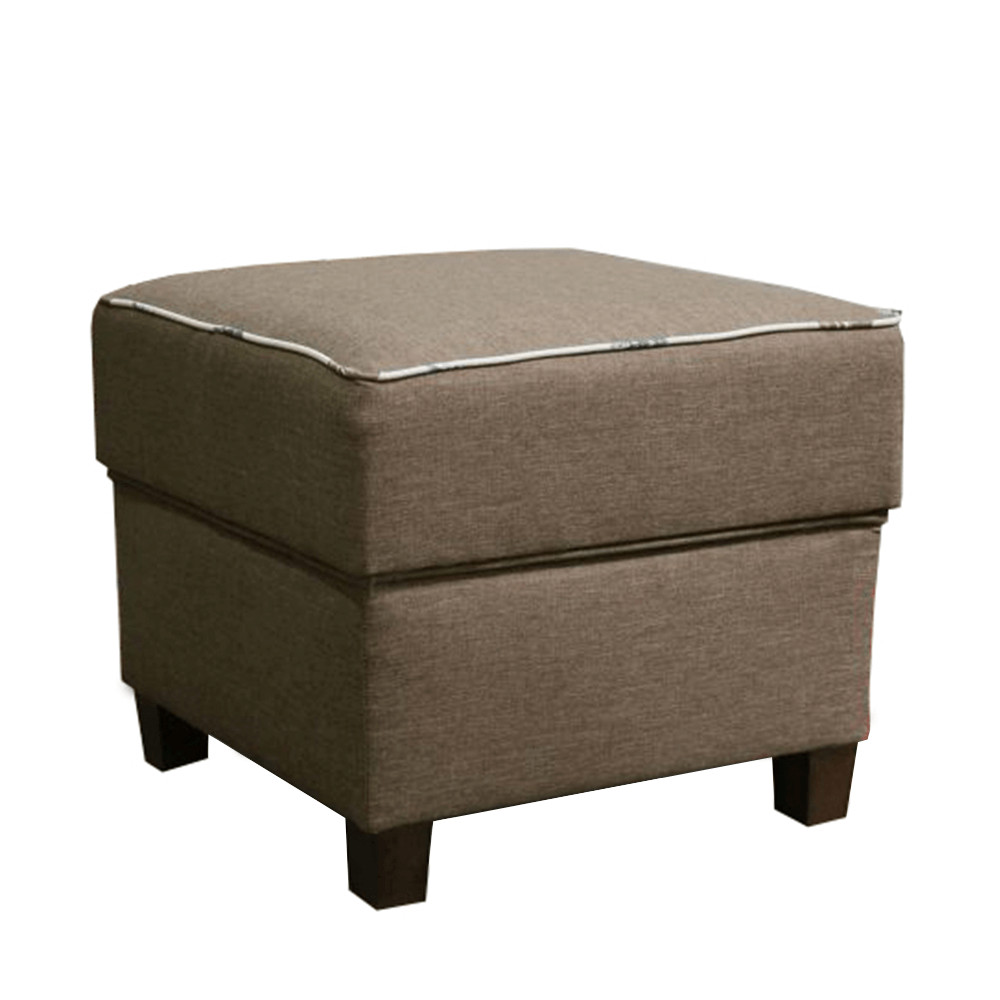 Puff, sötétbézs szövet/mintás, MILO (RP)