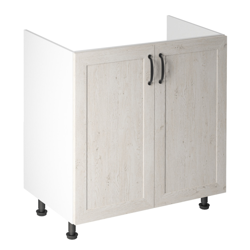 Alsó mosogatószekrény, fehér/északi sosna, ROYAL D80Z (RP)