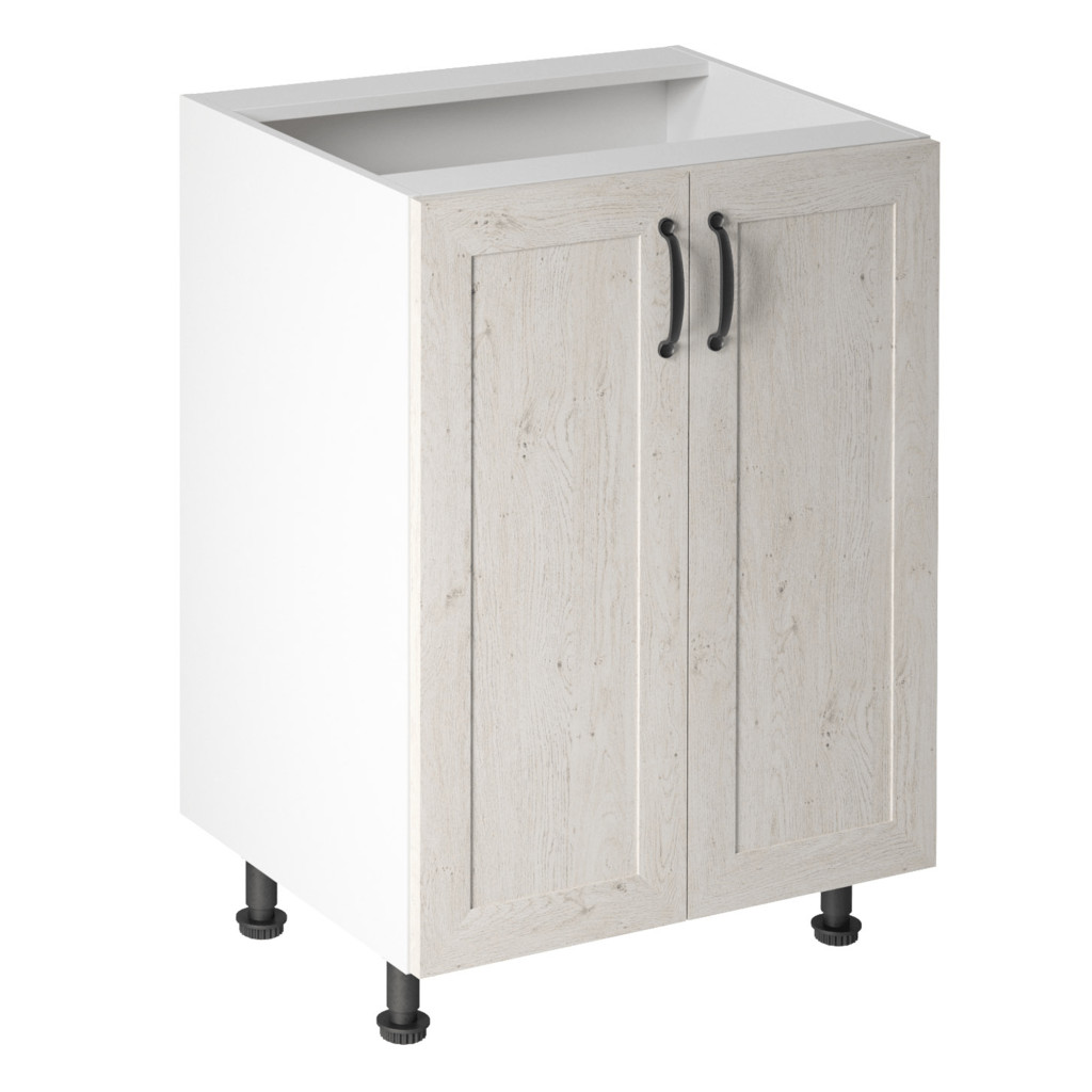 Alsószekrény, fehér/északi sosna, ROYAL D60 (RP)