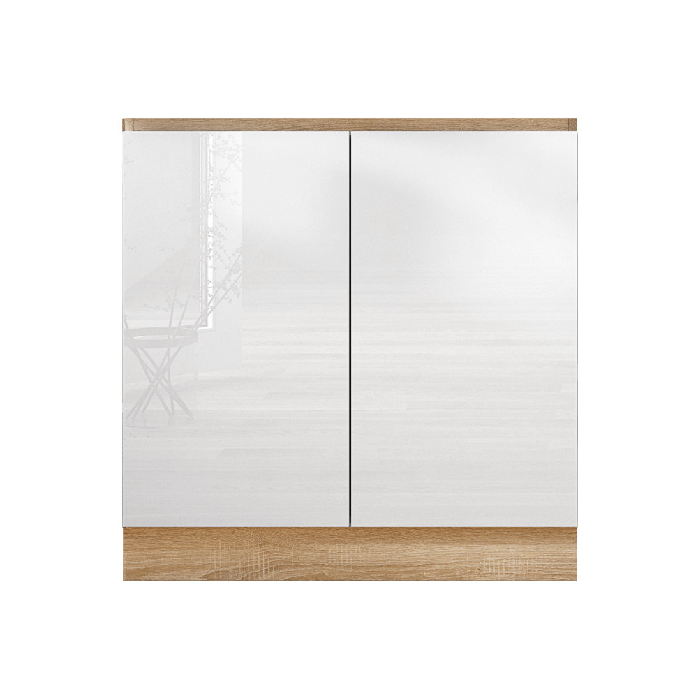 Alsószekrény D 80 ZL, fehér magas fényű HG, LINE (RP)