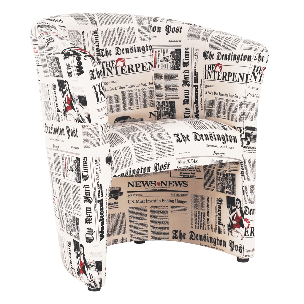 Klub fotel, szövet újságminta, CUBA (RP)