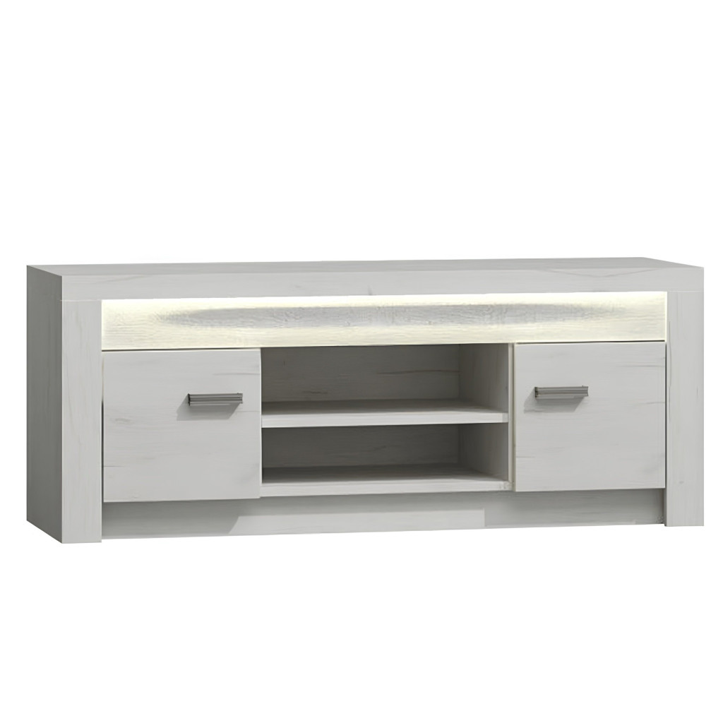 RTV asztal/szekrény, kőris fehér, INFINITY I-09 (RP)