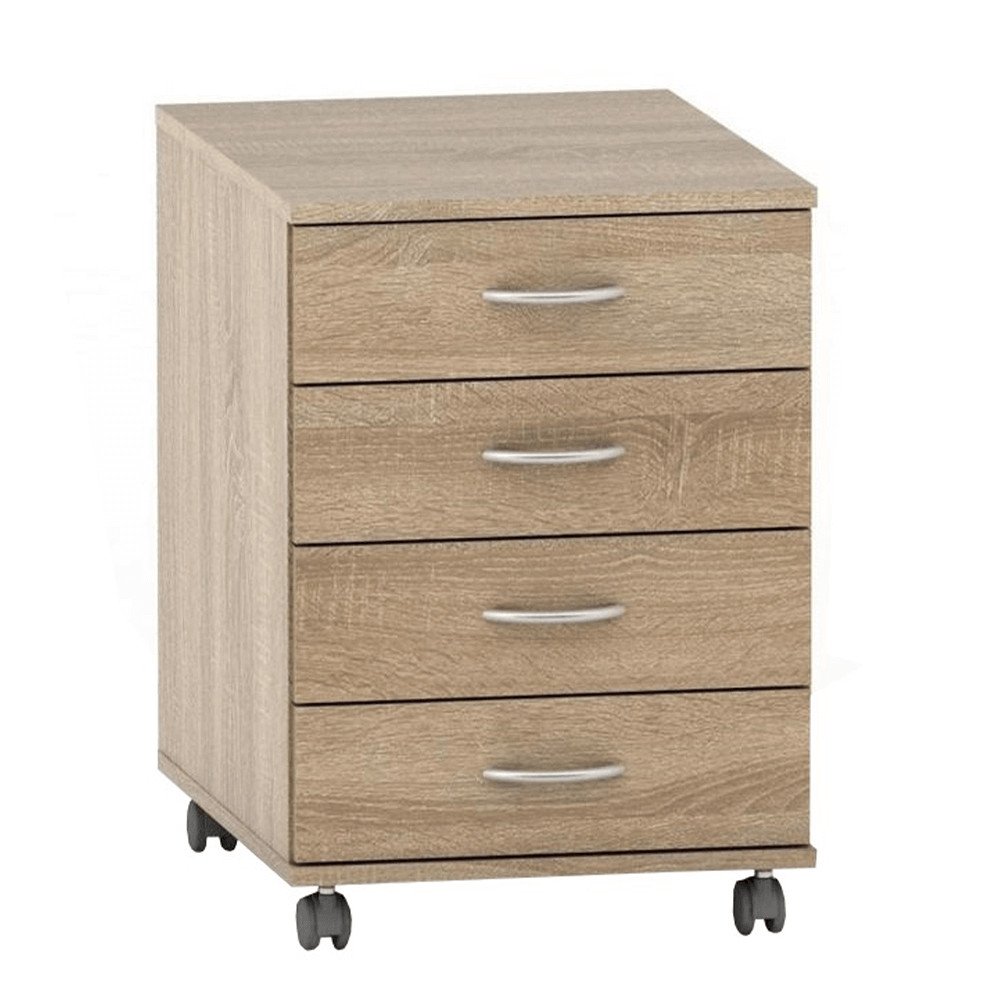 FIókos elem zárral, tölgy sonoma, TEMPO ASISTENT NEW 015 (RP)