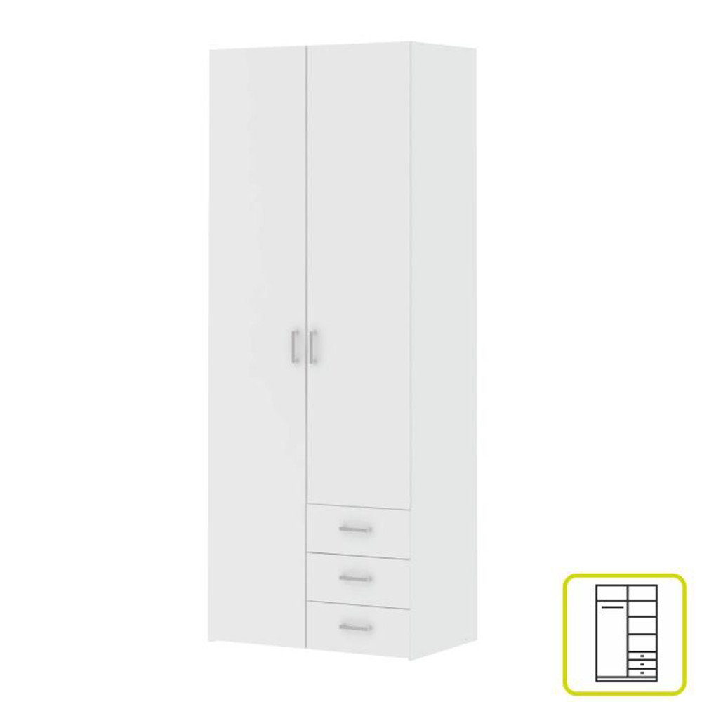 Szekrény, fehér, GWEN 70425 (RP)