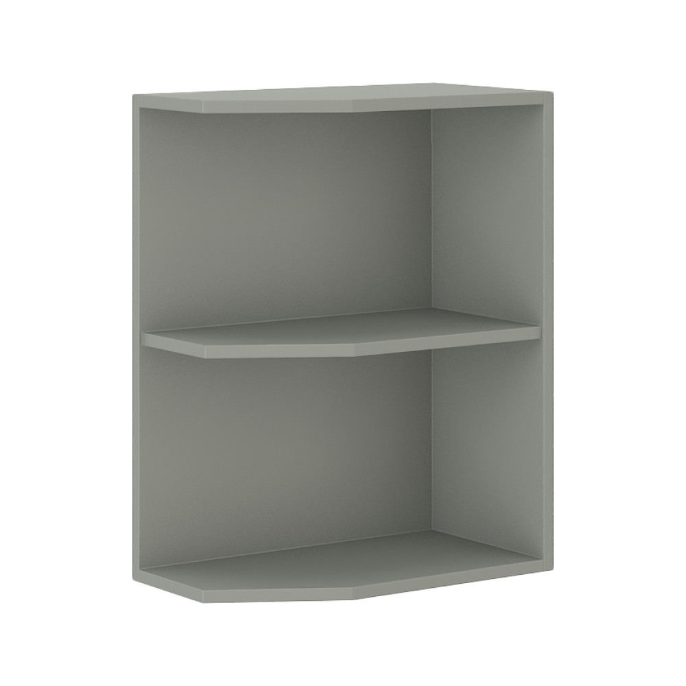 Sarokszekrény polcokkal, alsó, szürke, PRADO 30 D ZAK BB (RP)