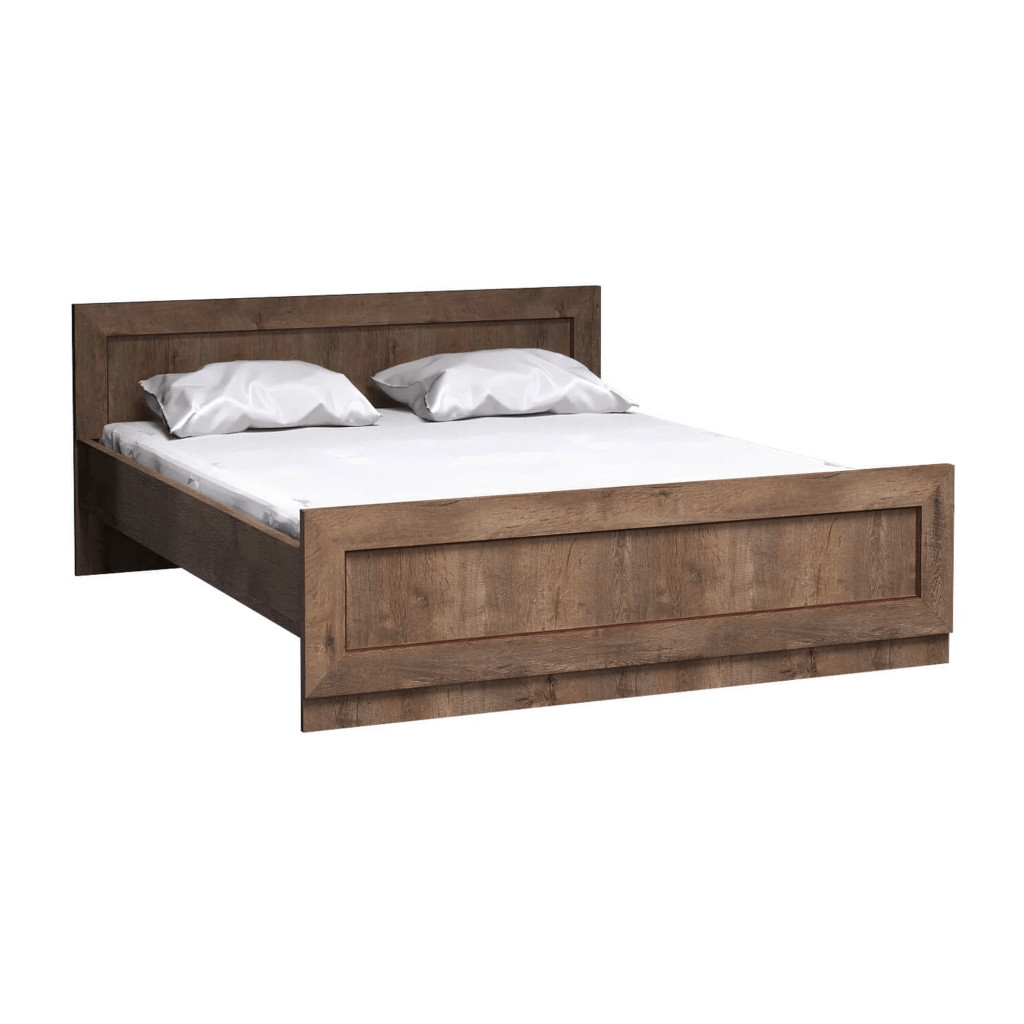 Ágy ráccsal, TYP T20  ágy 160x200 cm, tölgyfa lefkas, TEDY T20 TYP (RP)