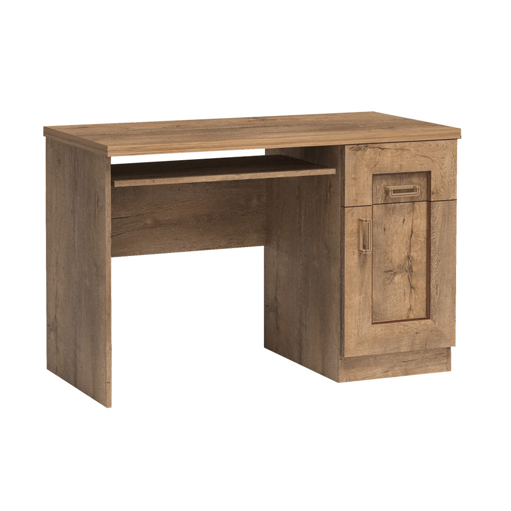 Számítógépasztal, tölgyfa lefkas, TEDY TYP T19 (RP)