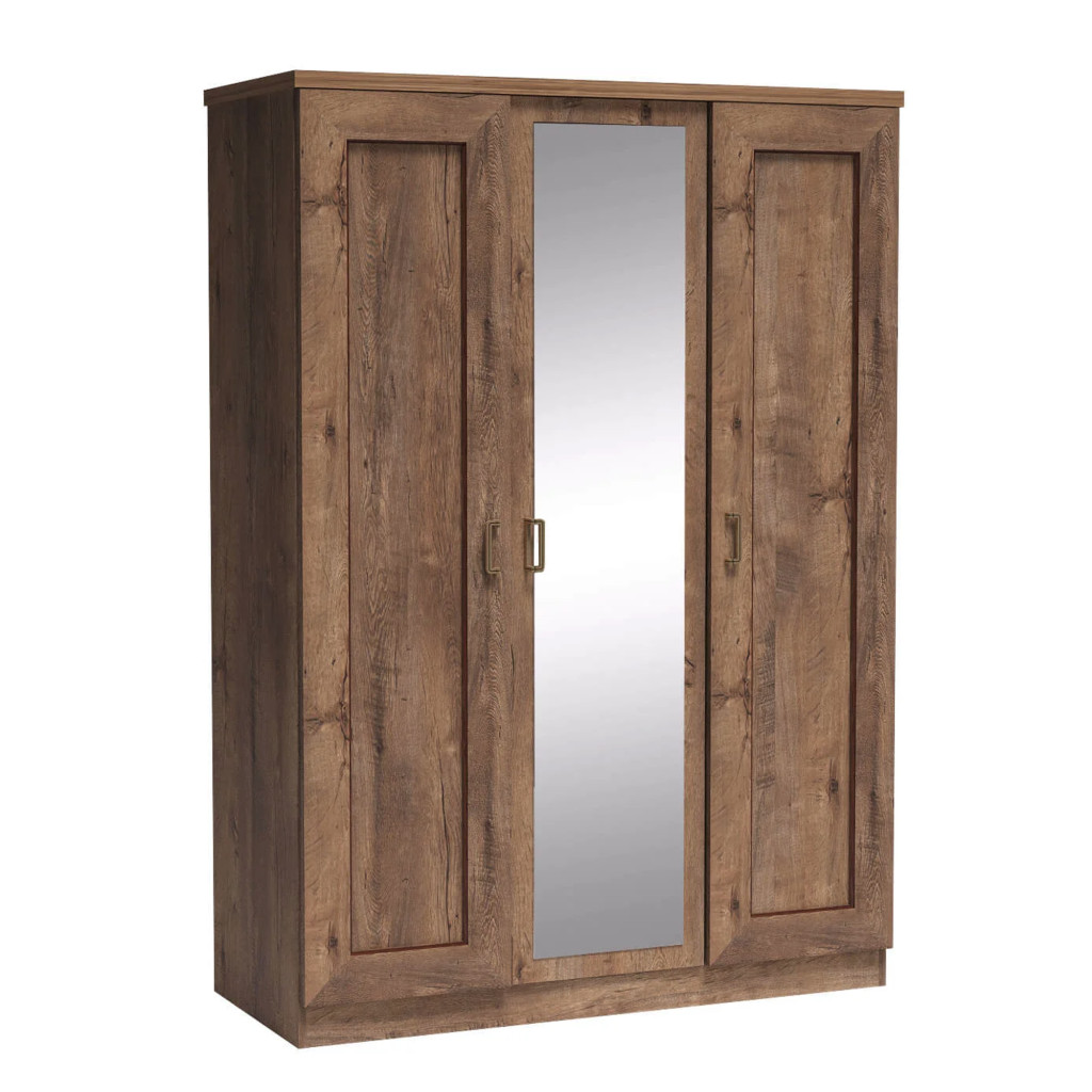 Akasztós szekrény polcokkal, tölgyfa lefkas, TEDY TYP T15 (RP)