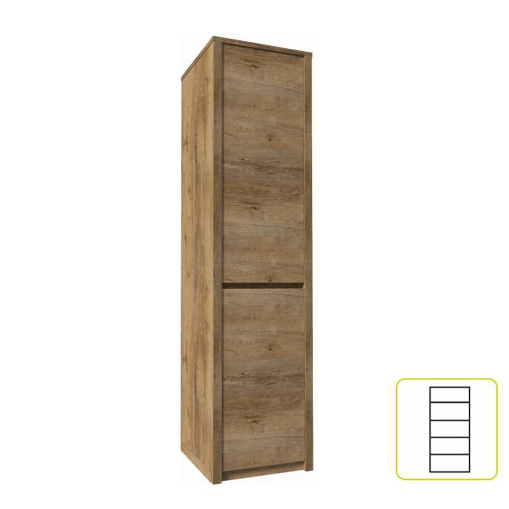 Egyajtós osztot szekrény, tölgyfa lefkas, MONTANA S1D (RP)