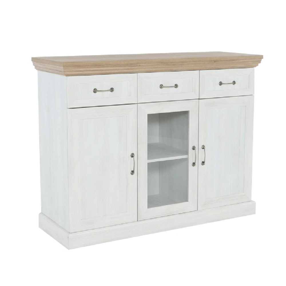 háromajtós komód, északi sosna/vadtölgy, ROYAL K1S (RP)