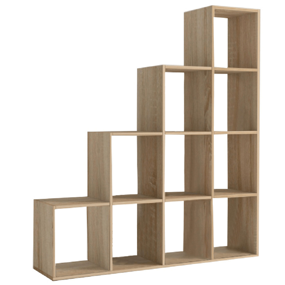 könyvespolc piramis, tölgy sonoma, laminált DTD, NORAH (RP)