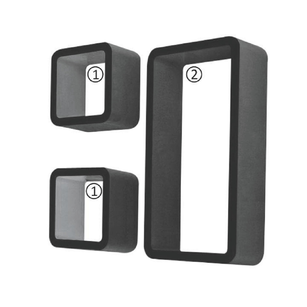 Polc, 3 db, fekete, TRIX FY 7493 (RP)