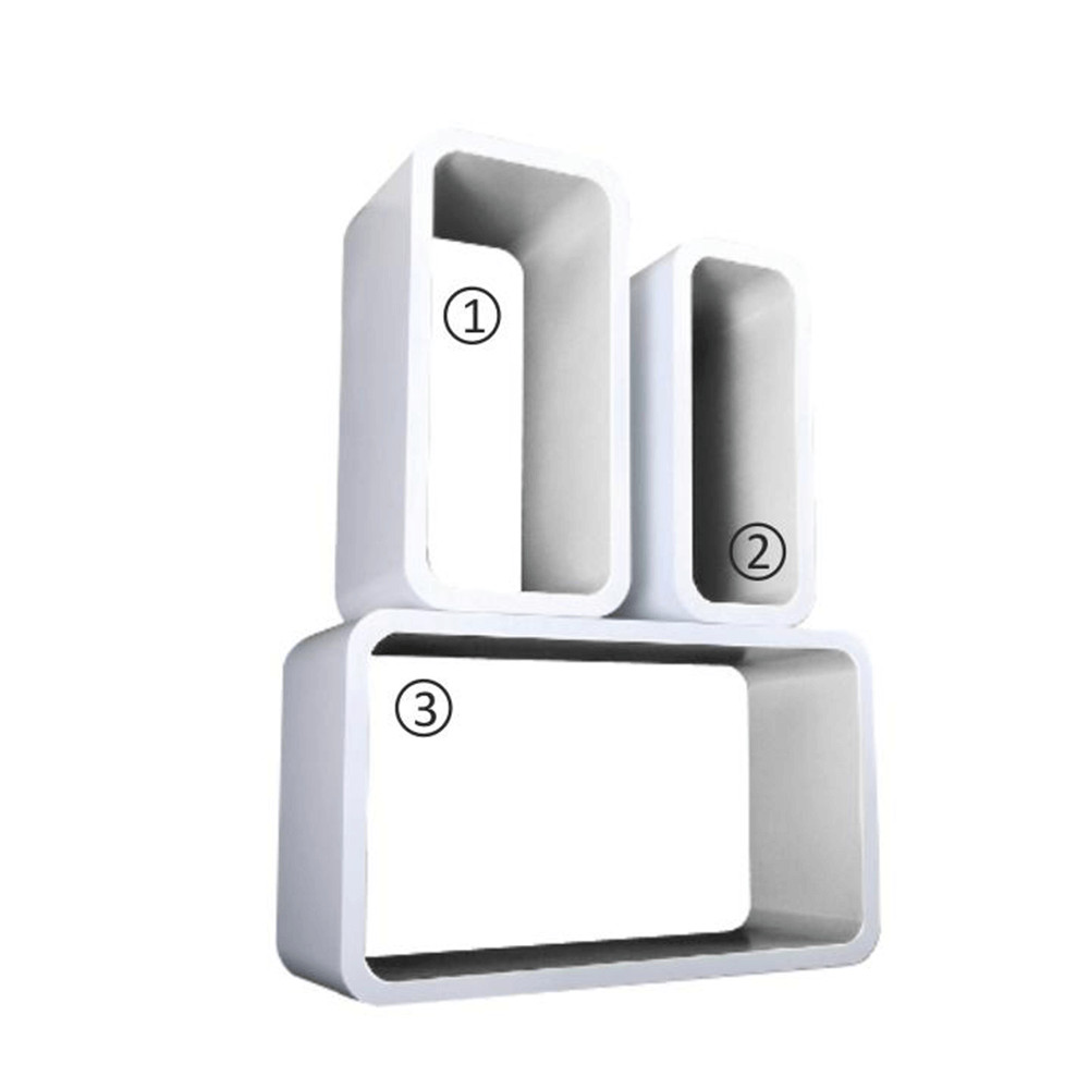 Polc, 3 db, fehér, AMOS FY 11042 (RP)