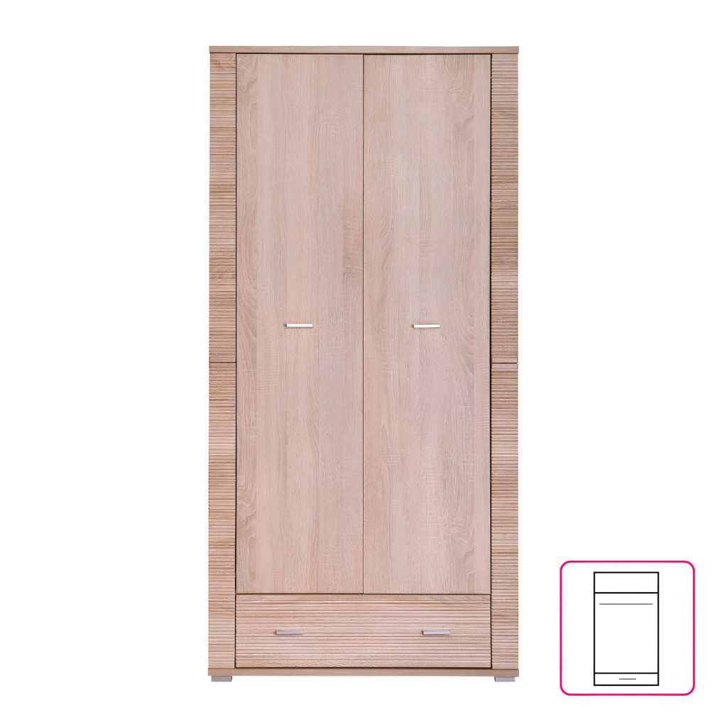 Szekrény typ 3, sonoma tölgy, GRAND (RP)