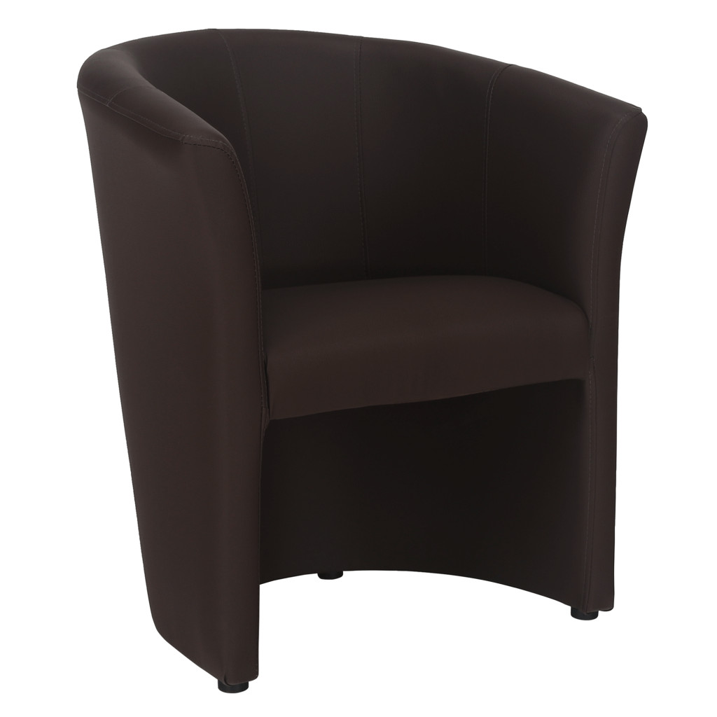 Klub fotel, barna textilbőr, CUBA (RP)