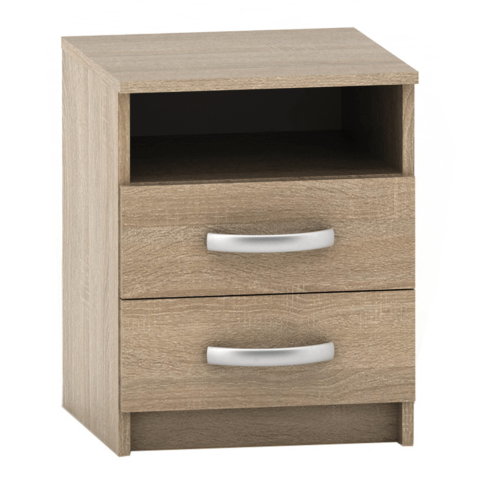 Éjjeliasztal 2 fiókkal, sonoma tölgy, BETTY 2 BE02-018-00 (RP)