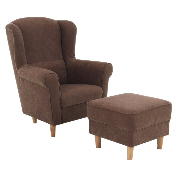Fotel + puff, barna, ASTRID (RP)