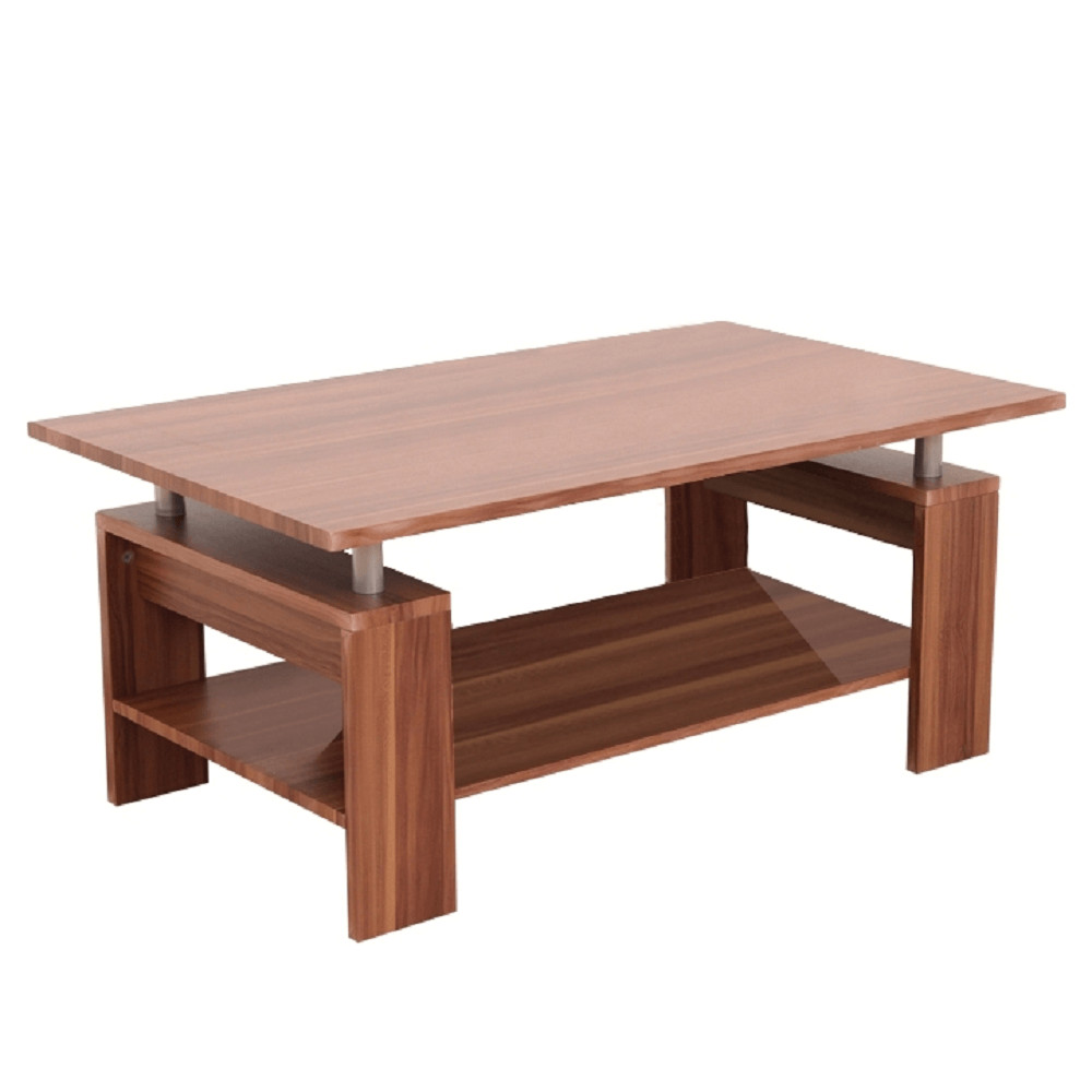 Dohányzóasztal, világos dió/ezüst, ROKO (RP)