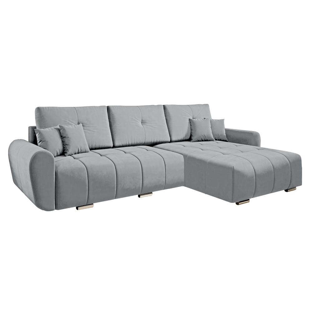 Univerzális ülőgarnitúra, világosszürke szövet, LONGA ROH (RP)