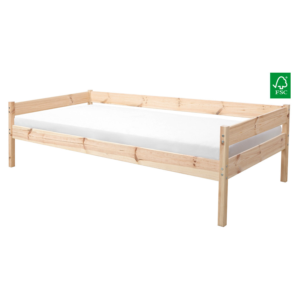 Ágy ágyráccsal, 140x200, lucfenyő, BENY (RP)