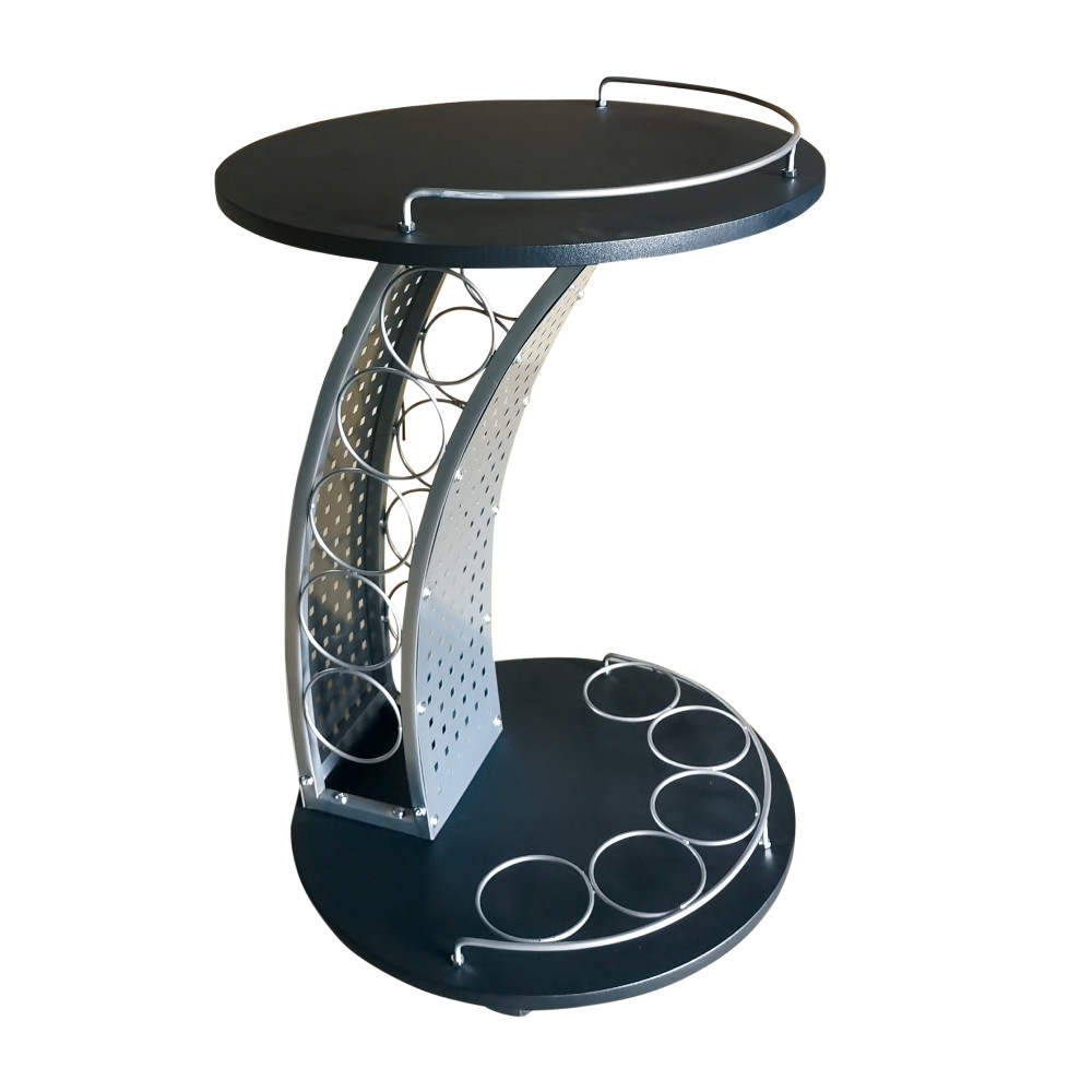 Tálalóasztal, fekete/ezüst, ALADAR NEW (RP)