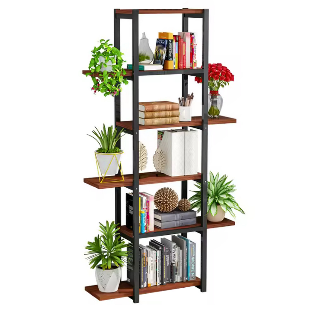 Polcállvány, fekete/rusztikus fa, LEMY (RP)