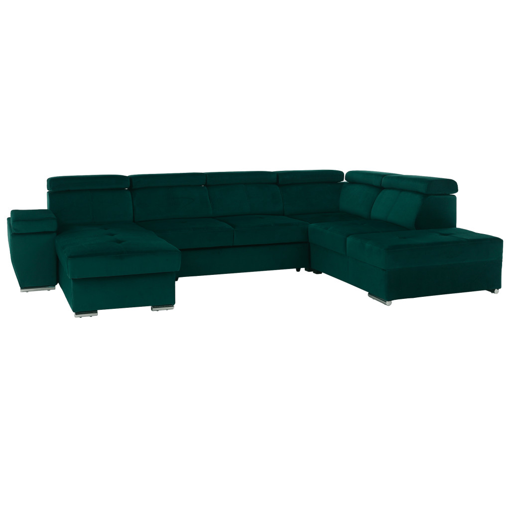 Ülőgarnitúra, smaragd, balos, LAMORA U (RP)