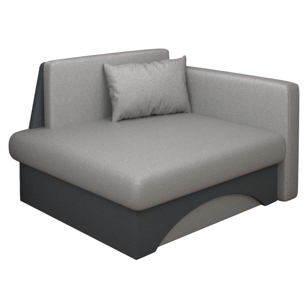 Kinyitható fotel, szürke/sötétszürke, KUBOŠ NEW UNI (RP)