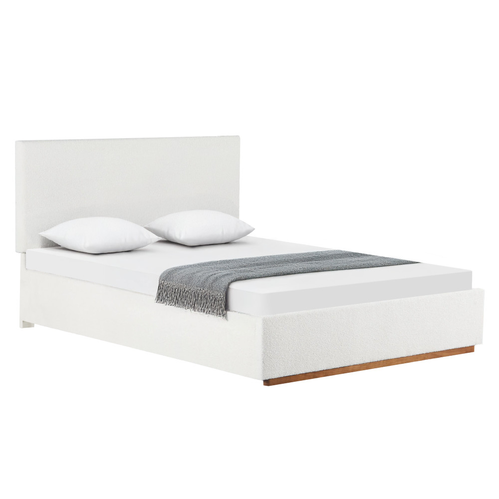 Ágy ráccsal és tárolóval, 160x200, fehér, NUVOLA (RP)