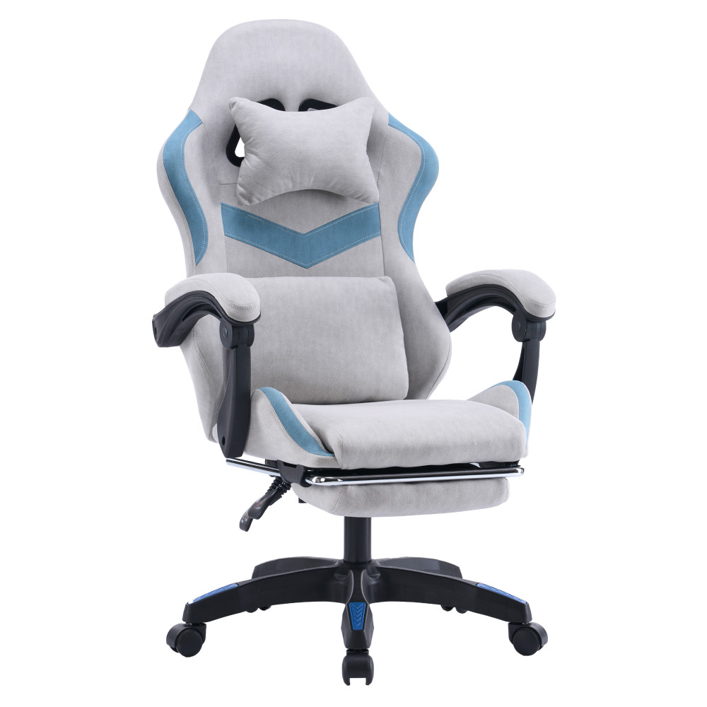Irodai/gamer szék, szürke/kék, ZODIA (RP)