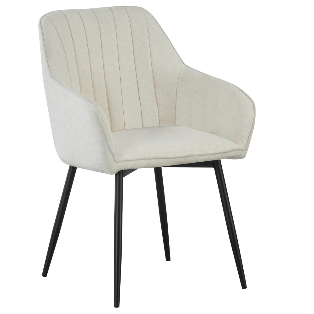 Design fotel, krémszínű/fekete, VAJRO (RP)