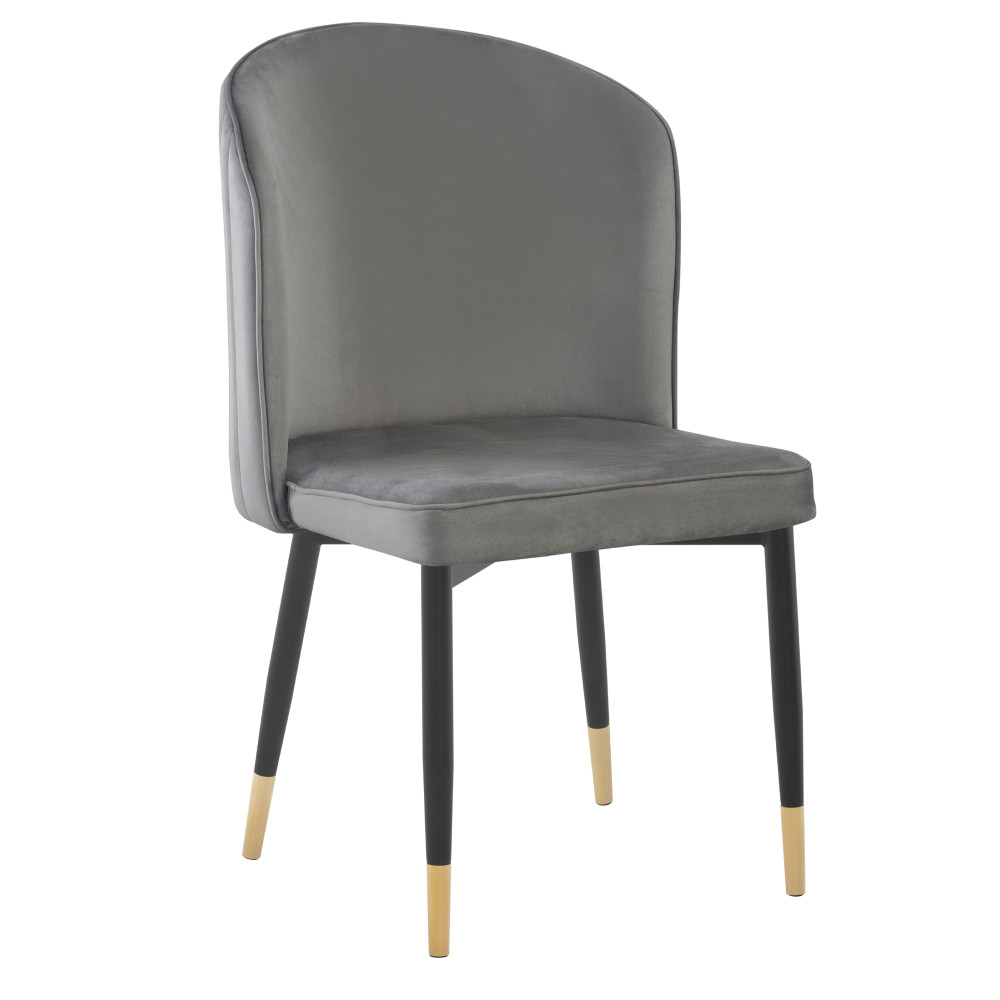 Étkezőszék, szürke Velvet szövet/fekete, UDAJA (RP)