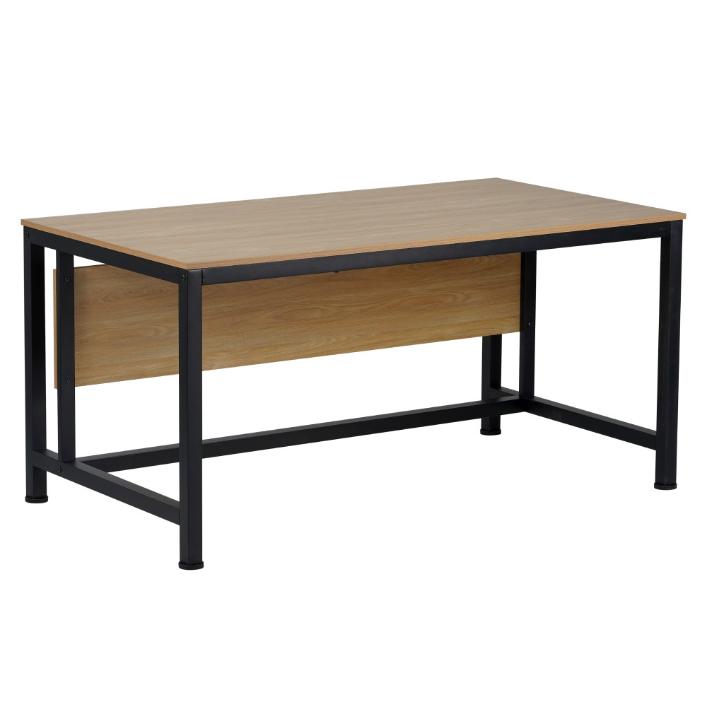 Íróasztal, tölgy/fekete, 120x80 cm, KILIS NEW (RP)
